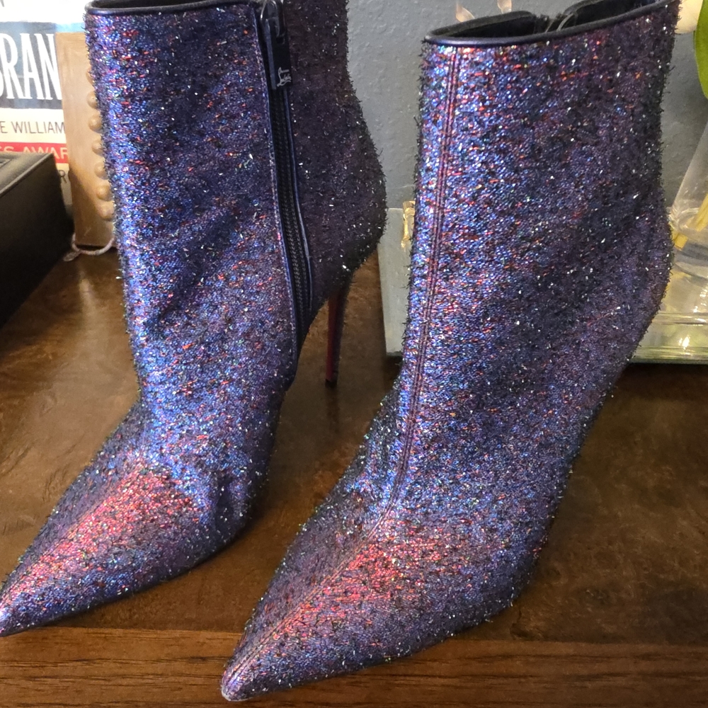 Christian Louboutin Glitter Heeled Boots